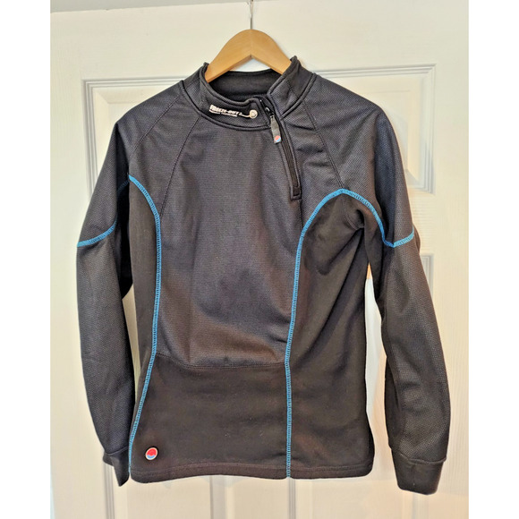 Freeze Out Thermal Protection Motorcycle Pullover Women’s Size Small Black/Blue - Picture 2 of 6